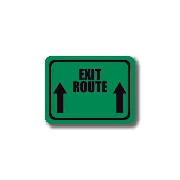 Ergomat 12in x 12in RECTANGLE SIGNS - Exit Route DSV-SIGN 144 #7040 -UEN - main
